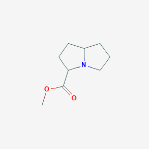 molecular formula C9H15NO2 B12857205 Methyl hexahydro-1H-pyrrolizine-3-carboxylate 