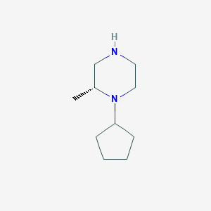 molecular formula C10H20N2 B12857226 (R)-1-Cyclopentyl-2-methyl-piperazine CAS No. 1187929-83-4