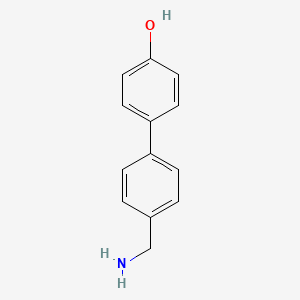 molecular formula C13H13NO B1285724 4-[4-(Aminomethyl)phenyl]phenol CAS No. 60277-40-9