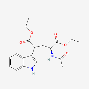 molecular formula C19H24N2O5 B12857250 diethyl (2S)-2-acetamido-4-(1H-indol-3-yl)pentanedioate 