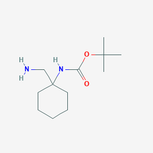 molecular formula C12H24N2O2 B1285729 叔丁基 N-[1-(氨基甲基)环己基]氨基甲酸酯 CAS No. 864943-63-5