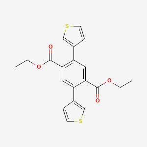 molecular formula C20H18O4S2 B12857299 Diethyl 2,5-di(thiophen-3-yl)terephthalate 