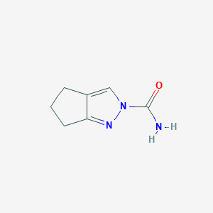 molecular formula C7H9N3O B12857392 5,6-dihydrocyclopenta[c]pyrazole-2(4H)-carboxamide 