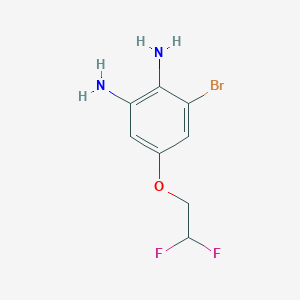 molecular formula C8H9BrF2N2O B12857450 6-Bromo-4-(2,2-difluoroethoxy)benzene-1,2-diamine 