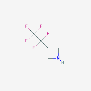 molecular formula C5H6F5N B12857548 3-(1,1,2,2,2-Pentafluoroethyl)azetidine 