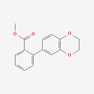 molecular formula C16H14O4 B12857550 Methyl 2-(2,3-dihydro-1,4-benzodioxin-6-yl) benzoate 