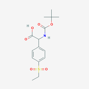 2-((tert-Butoxycarbonyl)amino)-2-(4-(ethylsulfonyl)phenyl)acetic acid