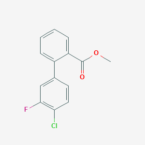 molecular formula C14H10ClFO2 B12857675 Methyl 4'-chloro-3'-fluoro[1,1'-biphenyl]-2-carboxylate CAS No. 893736-93-1