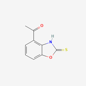 molecular formula C9H7NO2S B12857685 1-(2-Mercaptobenzo[d]oxazol-4-yl)ethanone 