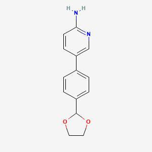 5-[4-(1,3-Dioxolan-2-yl)phenyl]-2-pyridinamine