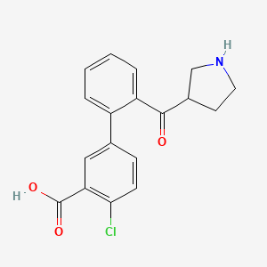 4-Chloro-2'-(pyrrolidine-3-carbonyl)-[1,1'-biphenyl]-3-carboxylic acid