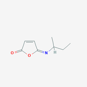 molecular formula C8H11NO2 B12857803 2(5H)-Furanone, 5-[(1-methylpropyl)imino]- CAS No. 27396-40-3