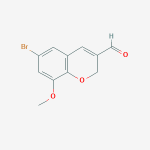 molecular formula C11H9BrO3 B1285782 6-bromo-8-methoxy-2H-chromene-3-carbaldehyde CAS No. 885271-15-8