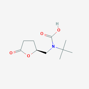 molecular formula C10H17NO4 B12857845 (S)-tert-Butyl((5-oxotetrahydrofuran-2-yl)methyl)carbamic acid 