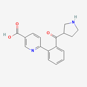 6-(2-(Pyrrolidine-3-carbonyl)phenyl)nicotinic acid