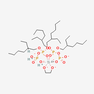 molecular formula C34H74O16P4Ti B12857863 Di(dioctylpyrophosphato)ethylenetitanate 