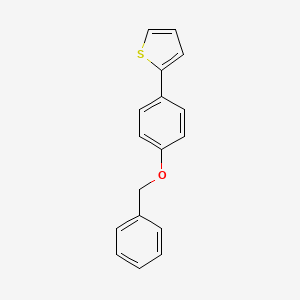 molecular formula C17H14OS B12857896 2-[4-(Benzyloxy)phenyl]thiophene 