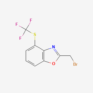 molecular formula C9H5BrF3NOS B12857937 2-(Bromomethyl)-4-(trifluoromethylthio)benzo[d]oxazole 