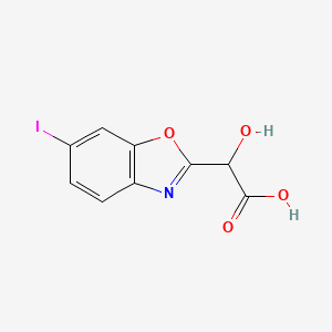 molecular formula C9H6INO4 B12857960 2-(Carboxy(hydroxy)methyl)-6-iodobenzo[d]oxazole 