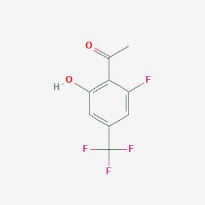 molecular formula C9H6F4O2 B12858021 2'-Fluoro-6'-hydroxy-4'-(trifluoromethyl)acetophenone 