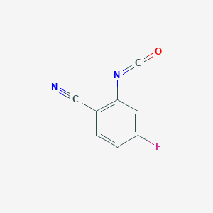 molecular formula C8H3FN2O B1285816 4-Fluoro-2-isocyanatobenzonitrile 