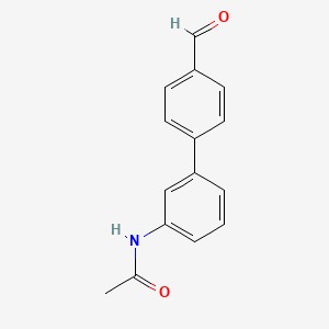 molecular formula C15H13NO2 B12858286 N-(4'-Formyl[1,1'-biphenyl]-3-yl)acetamide 