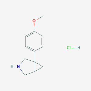 B128587 1-(p-Methoxyphenyl)-3-azabicyclo[3.1.0]hexane hydrochloride CAS No. 77062-79-4