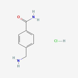 molecular formula C8H11ClN2O B1285892 4-(氨甲基)苯甲酰胺盐酸盐 CAS No. 20188-40-3