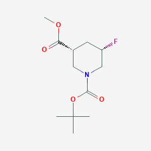 Rel-1-(tert-butyl) 3-methyl (3R,5S)-5-fluoropiperidine-1,3-dicarboxylate