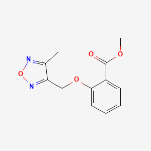 molecular formula C12H12N2O4 B12859222 2-(4-Methyl-furazan-3-ylmethoxy)-benzoic acid methyl ester 