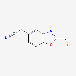 2-(Bromomethyl)benzo[d]oxazole-5-acetonitrile