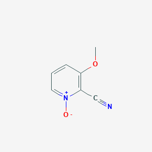 molecular formula C7H6N2O2 B12859251 2-Cyano-3-methoxypyridine 1-oxide 