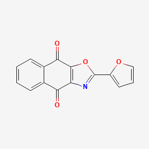 molecular formula C15H7NO4 B12859255 2-(Furan-2-yl)naphtho[2,3-d]oxazole-4,9-dione 