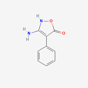 molecular formula C9H8N2O2 B12859262 3-Amino-4-phenylisoxazol-5-ol 