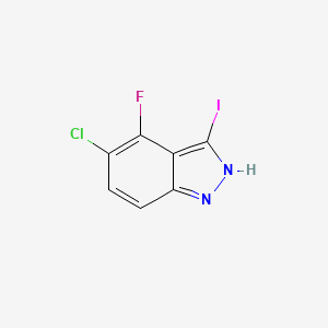 molecular formula C7H3ClFIN2 B12859266 5-chloro-4-fluoro-3-iodo-1H-indazole 