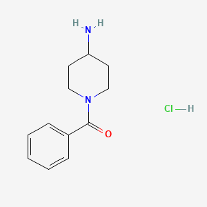 molecular formula C12H17ClN2O B1285929 1-Benzoylpiperidin-4-amine hydrochloride CAS No. 915763-91-6