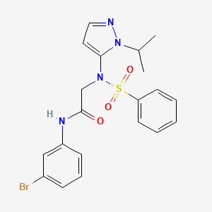 N-(3-Bromophenyl)-2-(N-(1-isopropyl-1H-pyrazol-5-yl)phenylsulfonamido)acetamide