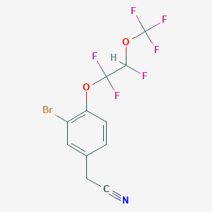 3-Bromo-4-[1,1,2-trifluoro-2-(trifluoromethoxy)ethoxy]phenylacetonitrile