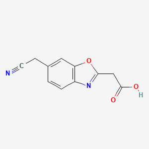 2-(Carboxymethyl)benzo[d]oxazole-6-acetonitrile