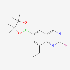 8-Ethyl-2-fluoro-6-(4,4,5,5-tetramethyl-1,3,2-dioxaborolan-2-yl)quinazoline