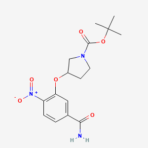 3-(5-Carbamoyl-2-nitrophenoxy)-pyrrolidine-1-carboxylic acid tert-butyl ester