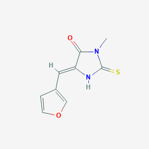 molecular formula C9H8N2O2S B12859405 5-(Furan-3-ylmethylene)-3-methyl-2-thioxoimidazolidin-4-one 