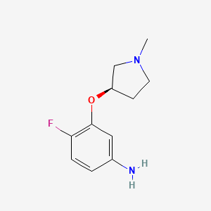 (R)-4-Fluoro-3-((1-methylpyrrolidin-3-yl)oxy)aniline