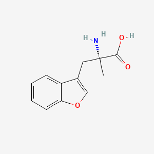 molecular formula C12H13NO3 B12859425 (R)-2-Amino-3-(benzofuran-3-yl)-2-methylpropanoic acid 