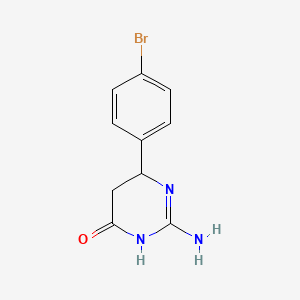 molecular formula C10H10BrN3O B12859430 2-Amino-6-(4-bromophenyl)-3,4,5,6-tetrahydropyrimidin-4-one 