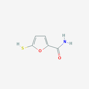 molecular formula C5H5NO2S B12859442 5-Mercaptofuran-2-carboxamide 