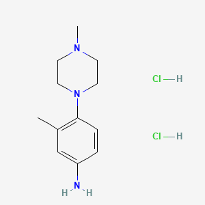 molecular formula C12H21Cl2N3 B1285947 3-Methyl-4-(4-methylpiperazin-1-yl)aniline dihydrochloride CAS No. 1177349-04-0