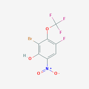 2-Bromo-4-fluoro-6-nitro-3-(trifluoromethoxy)phenol