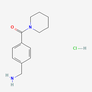 molecular formula C13H19ClN2O B1285961 1-[4-(哌啶-1-基甲酰)苯基]甲胺盐酸盐 CAS No. 916762-48-6