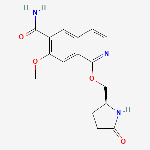 (S)-7-methoxy-1-((5-oxopyrrolidin-2-yl)methoxy)isoquinoline-6-carboxamide